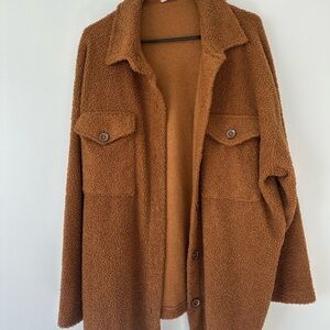 Ces Femme Brown Teddy Cardigan